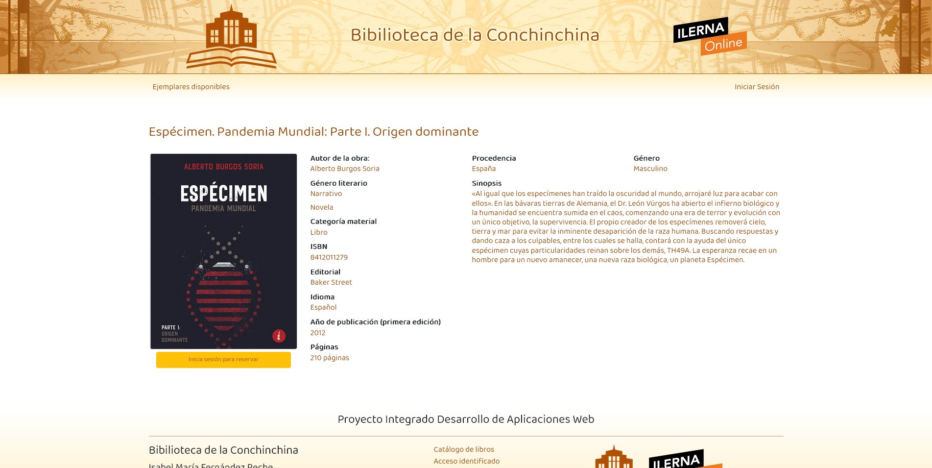 Intranet para la gestión de una biblioteca