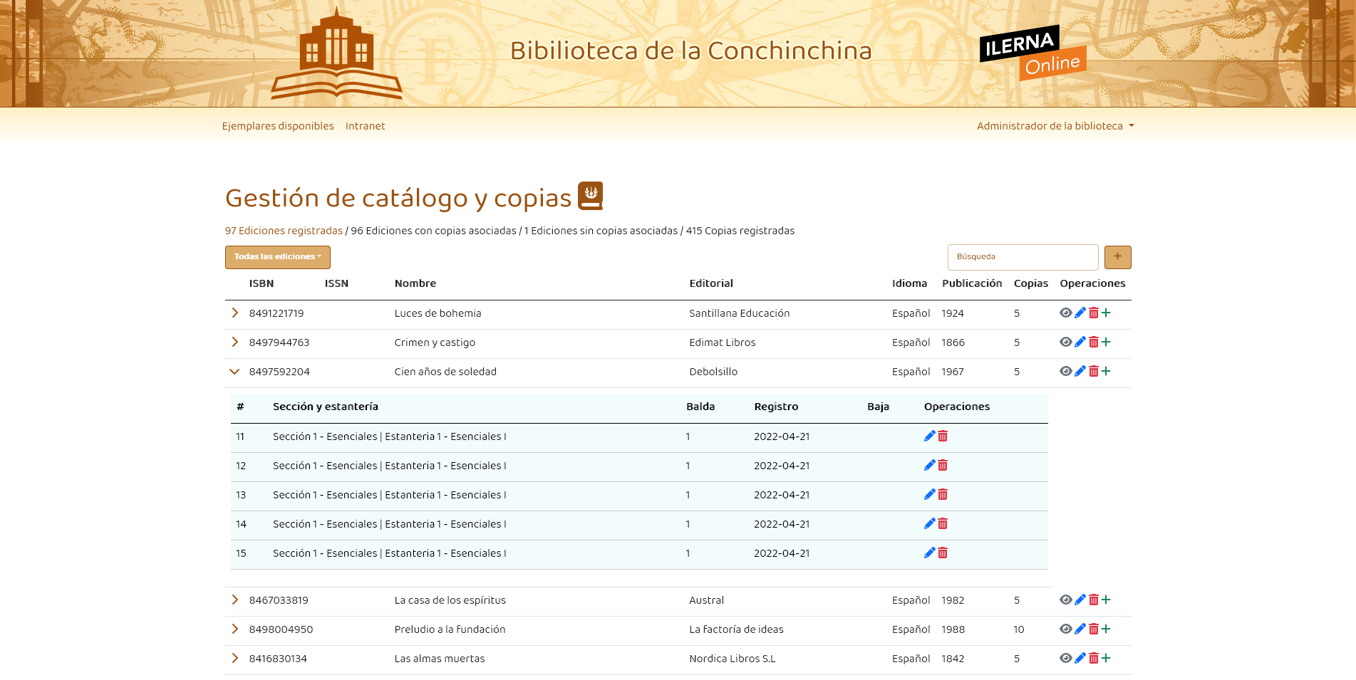 Intranet para la gestión de una biblioteca