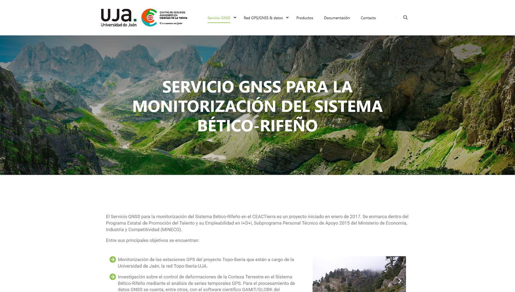 Servicio GNSS para la monitorización del Sistema Bético-Rifeño