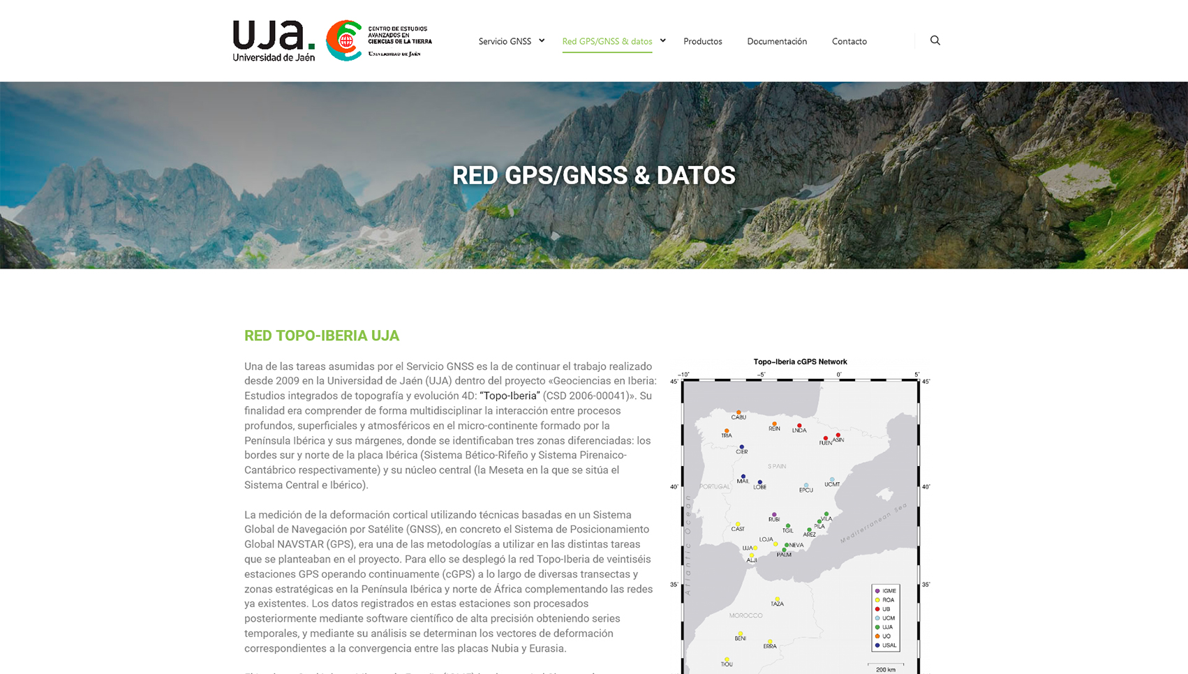Servicio GNSS para la monitorización del Sistema Bético-Rifeño