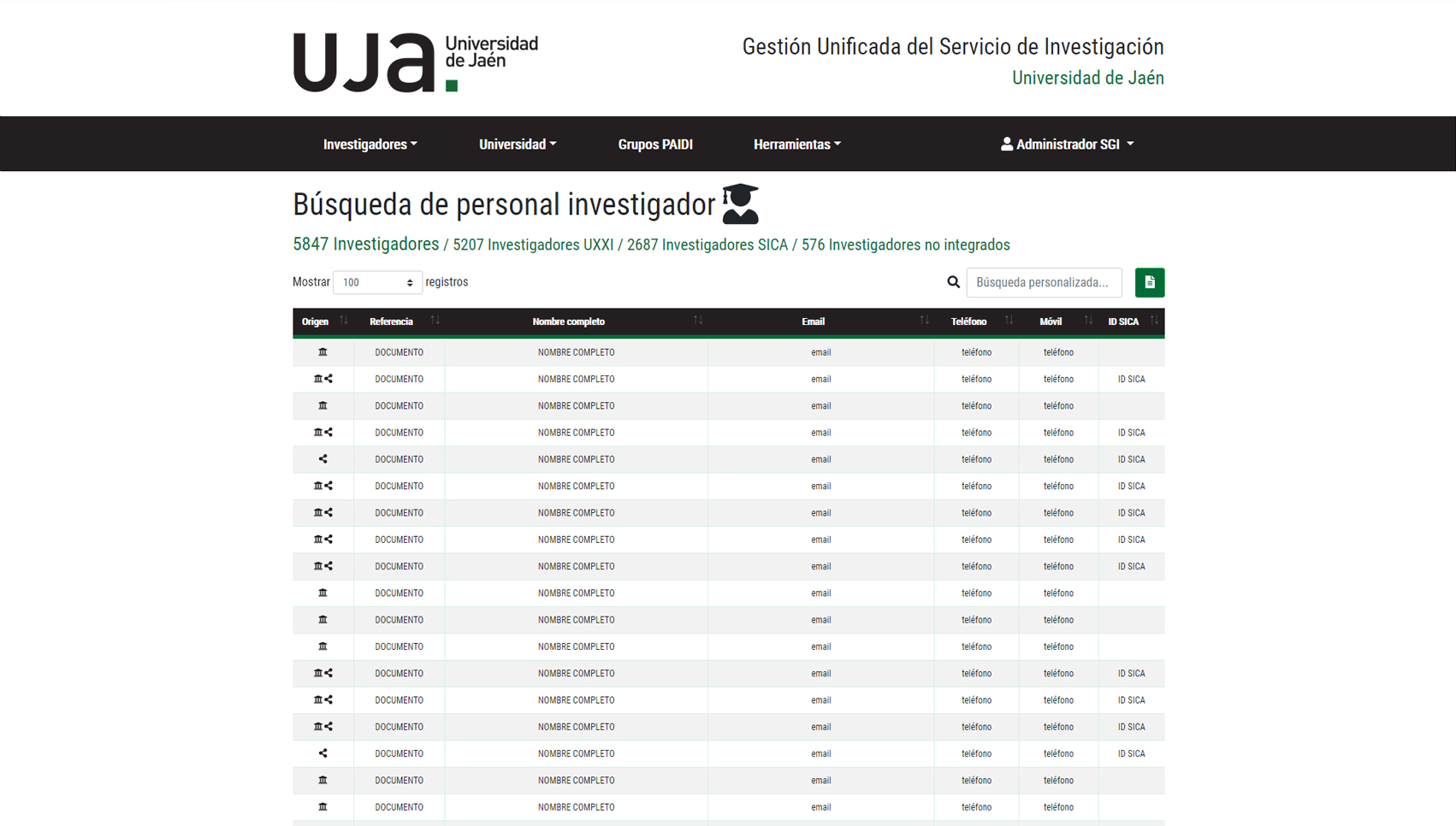 G.U.S.I: Gestión Unificada del Servicio de Investigación