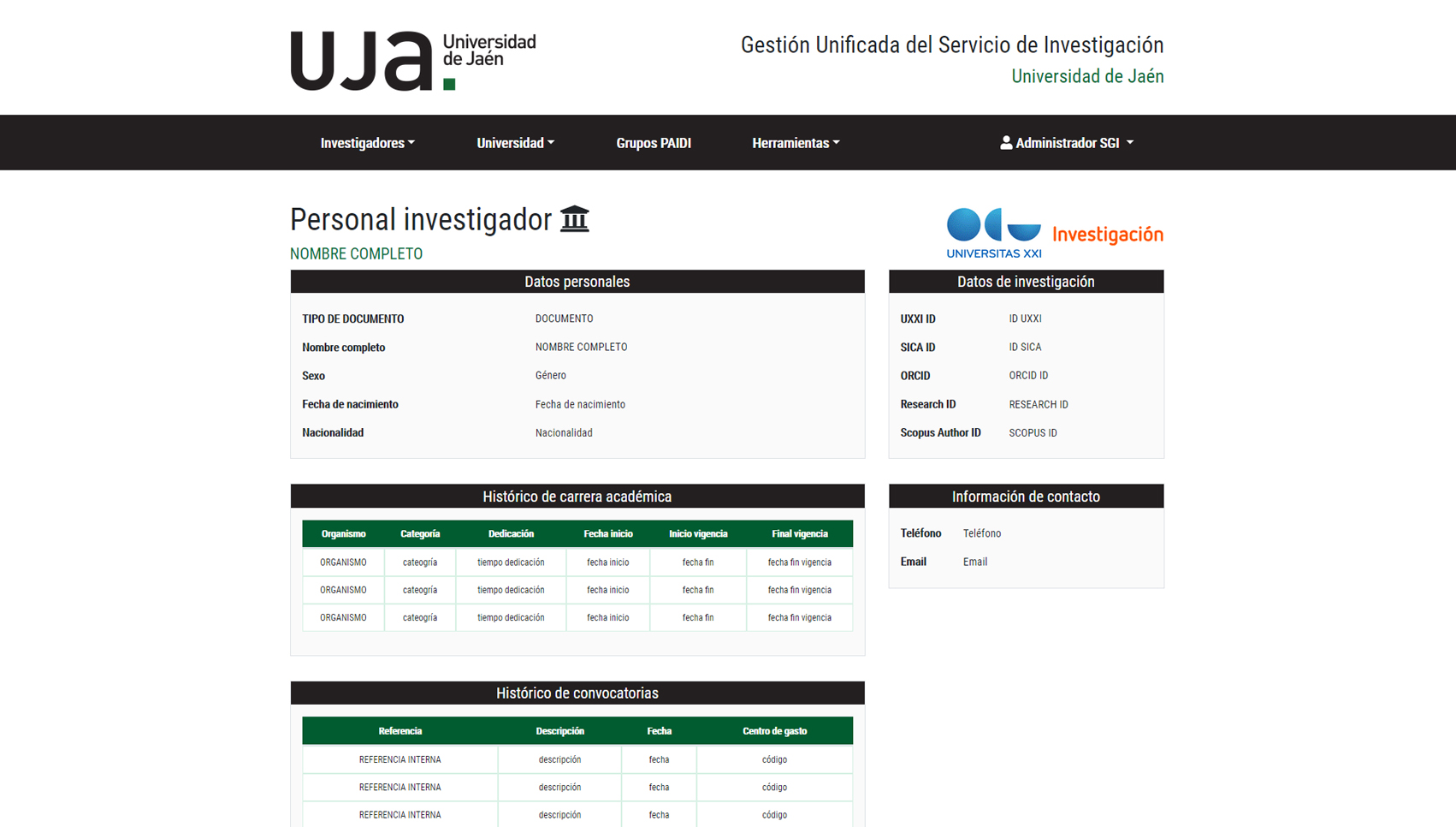 G.U.S.I: Gestión Unificada del Servicio de Investigación