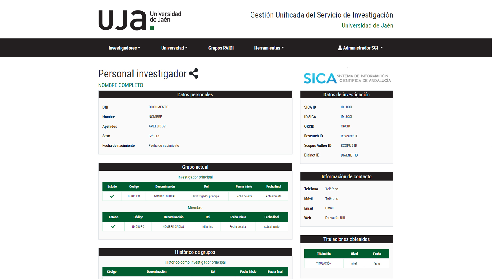 G.U.S.I: Gestión Unificada del Servicio de Investigación