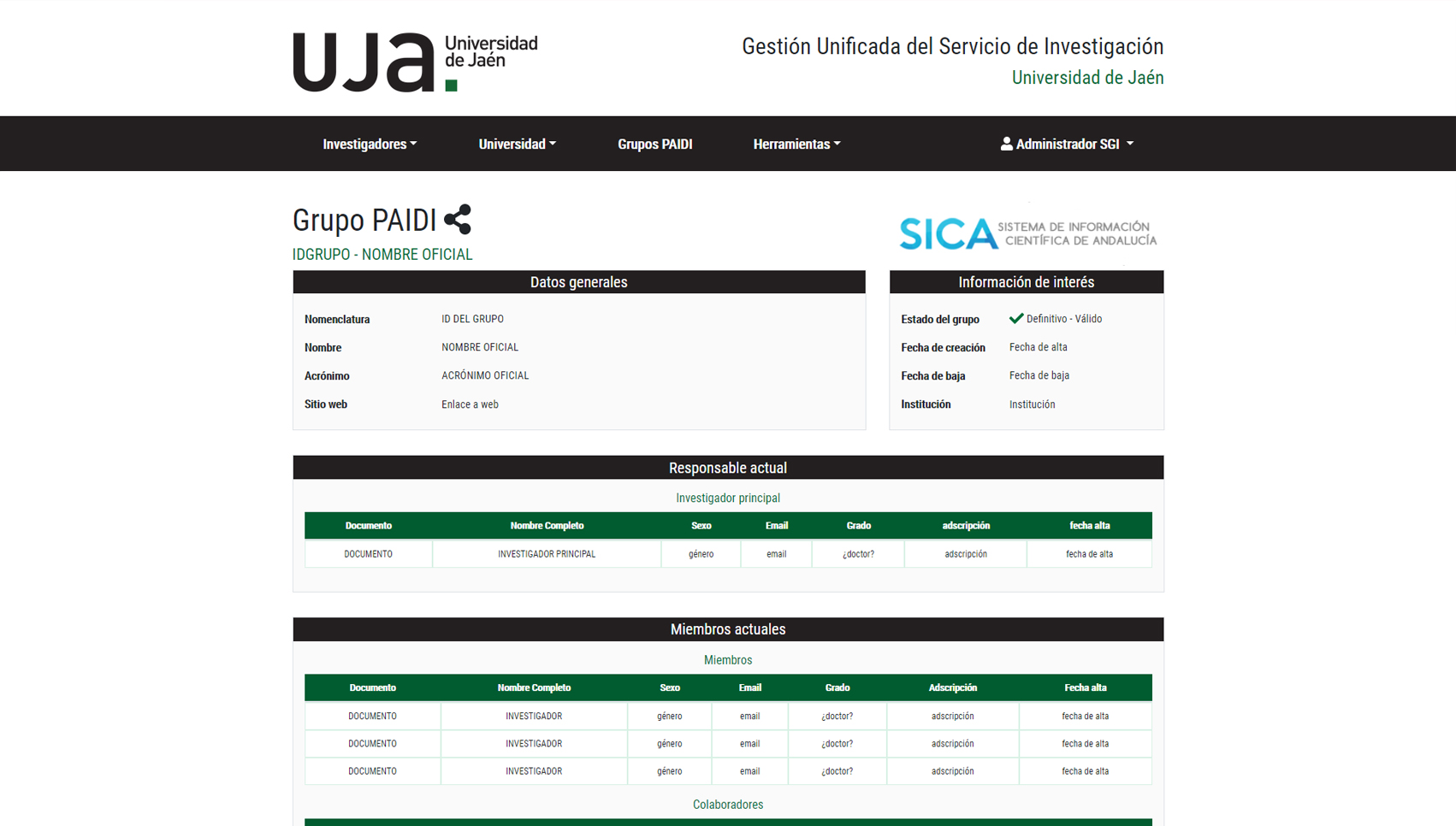 G.U.S.I: Gestión Unificada del Servicio de Investigación