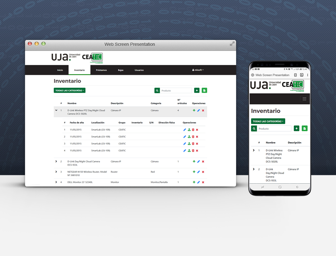Sistema de inventario personalizado CEATIC